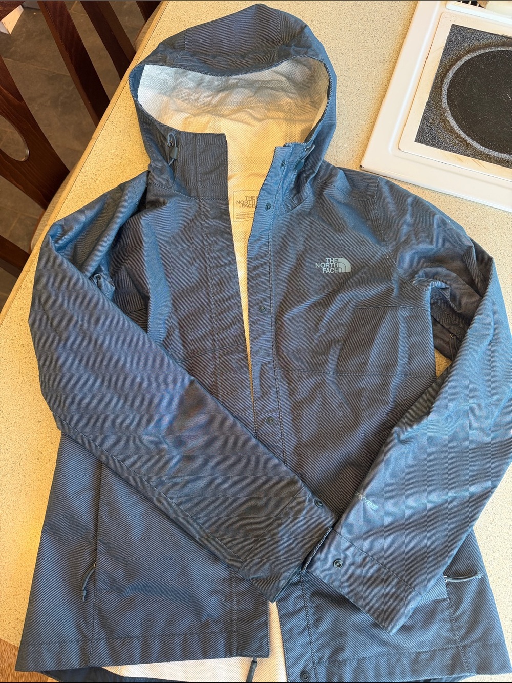 The North Face Women’s Slate Blue Hooded Rain Jacket